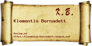 Klementis Bernadett névjegykártya